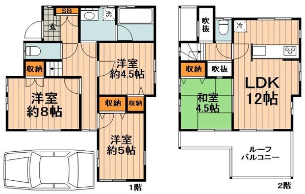 新座貸家の物件間取画像